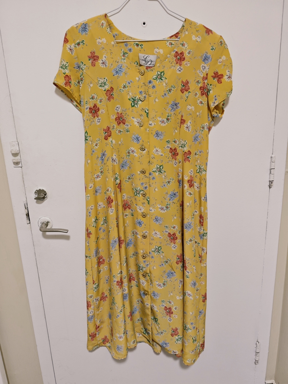 Vintage LD Creations Yellow floral dress